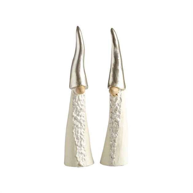 Tomten den långa vit 2st H.15cm